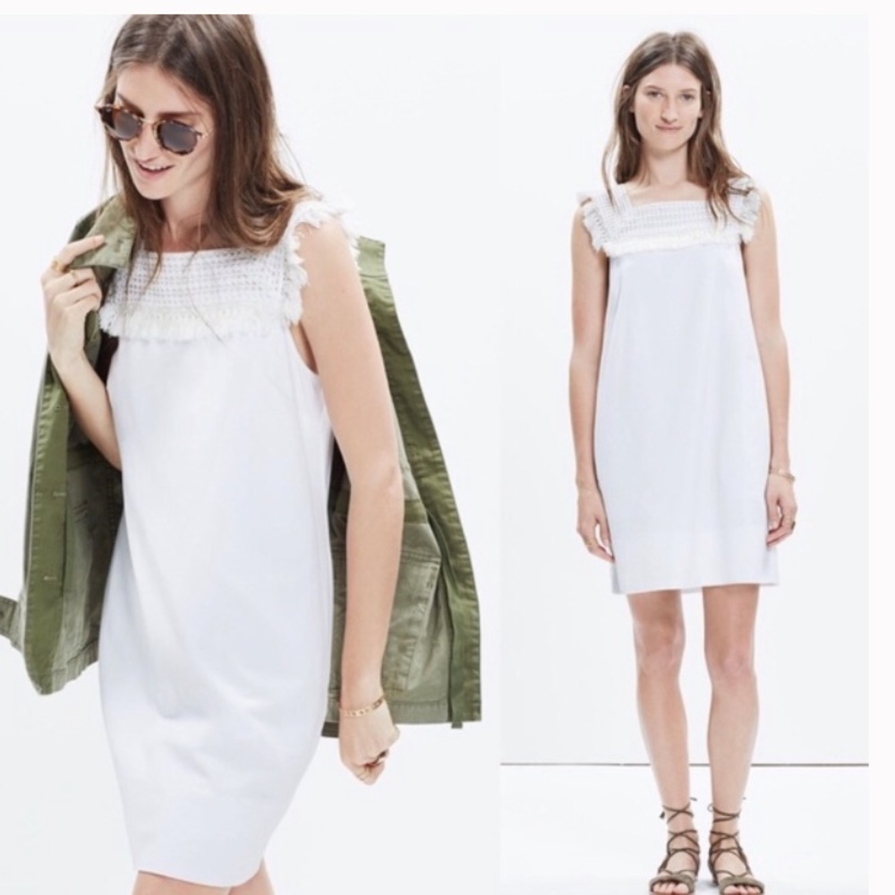 NWT Adorable white Madewell dress with pockets